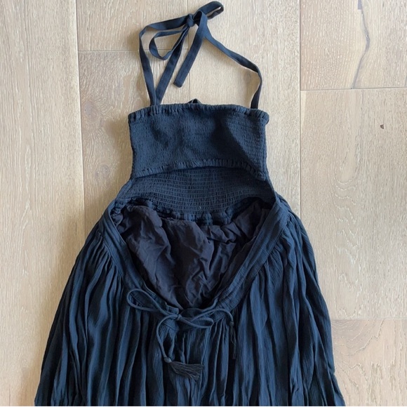 Vici Zayn Smocked Backless Halter Black Maxi Dress - Picture 9 of 12